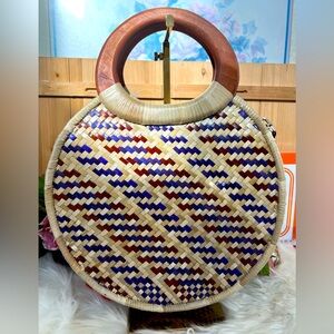 Handmade Rattan Crossbody Bag